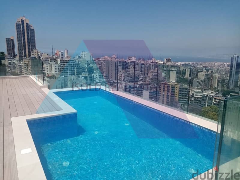 Furnished 250m2 Penthouse+100m2 terrace&pool for sale Sioufi/Achrafieh 1