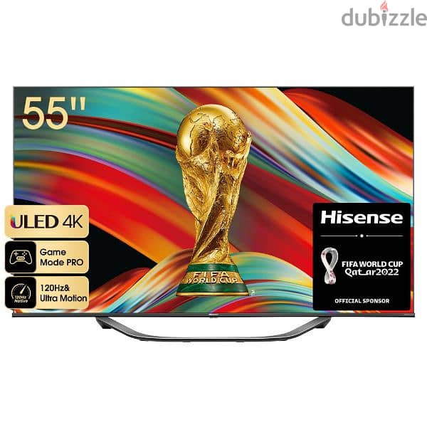 Hisense 55" QLED HDR 4K UHD Smart TV U7 Series 0