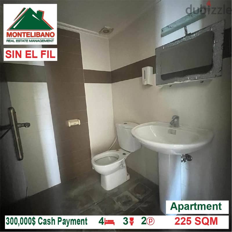 300,000$ Cash Payment!! Apartment for sale in Sin El Fil!! 4