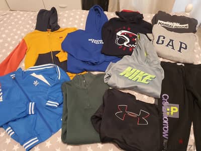 9 Hoodies &jackets size 10