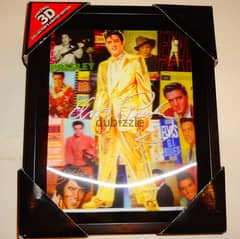 Elvis Presley 3d lenticular photo in black frame 24*29cm