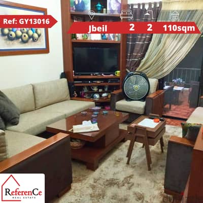 Furnished prime location in jbeil شقة مفروشة في جبيل