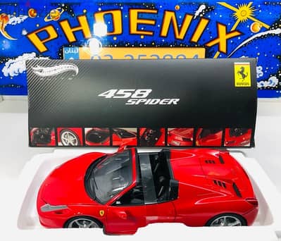 1/18 diecast Full opening FERRARI 458 Spider Super Elite