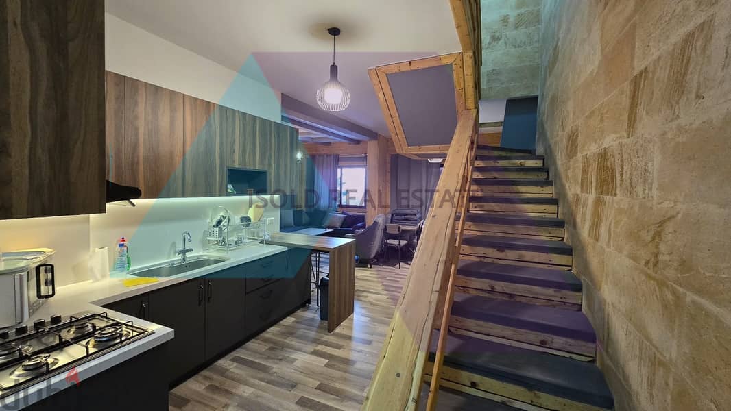 Furnished 185 m2 duplex chalet having open view for rent in Faraya 3