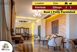 Kfarhbab 220m2 | Rent | Furnished | Well Maintained |Private Street|KA