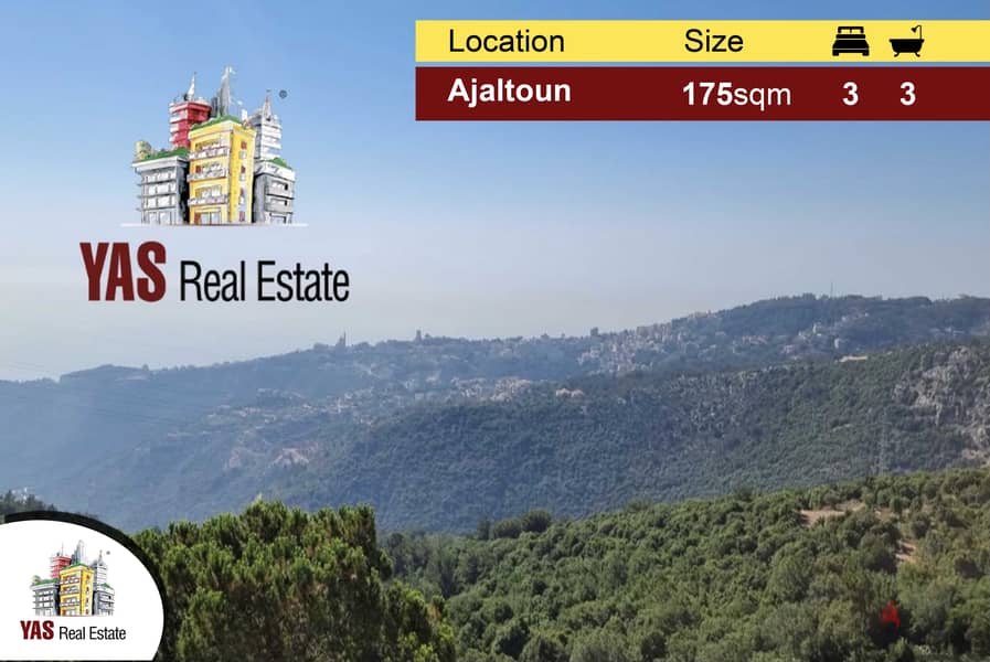 Ajaltoun 175m2 | Private Street | View | Super Luxurious | Catch | MY 0