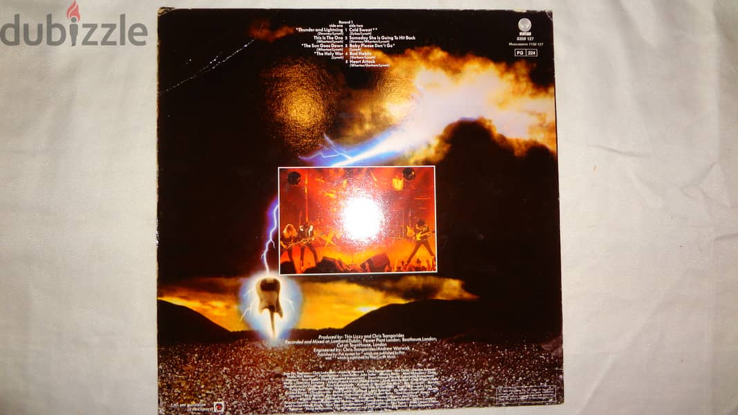 Thin Lizzy " thunder and lightening" vinyl album 1