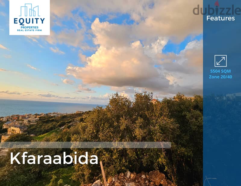Kfaraabida | Top Catch | Sea View | 5,504 SQM | 90$/SQM | #CT581103 0