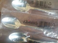 Christofle 10 coffee spoon,new in box,christofle rubans 0