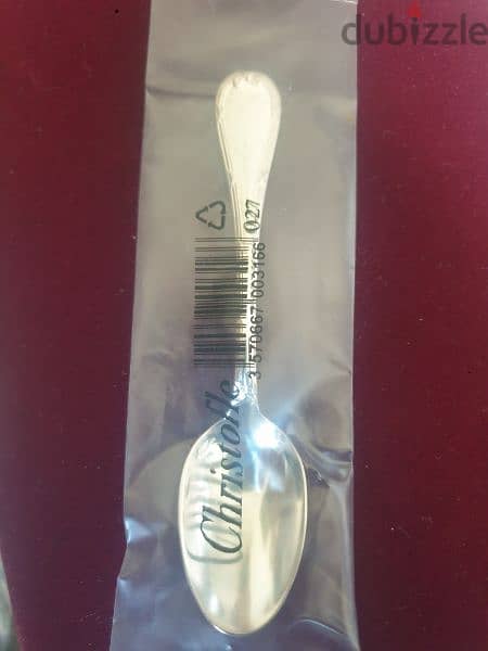 Christofle 10 coffee spoon,new in box,christofle rubans 5