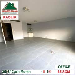 250$/Cash Month!! Office for rent in Kaslik!! Prime Location!!