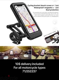 Phone holder for motorcycle and bicycle