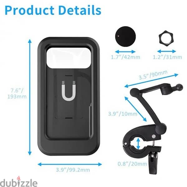 Phone holder for motorcycle and bicycle 6