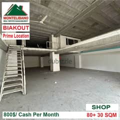 800$!! Prime Location Shop for rent located in Biakout
