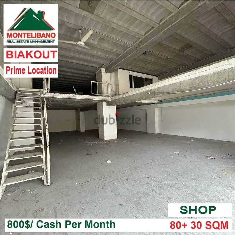 800$!! Prime Location Shop for rent located in Biakout 0