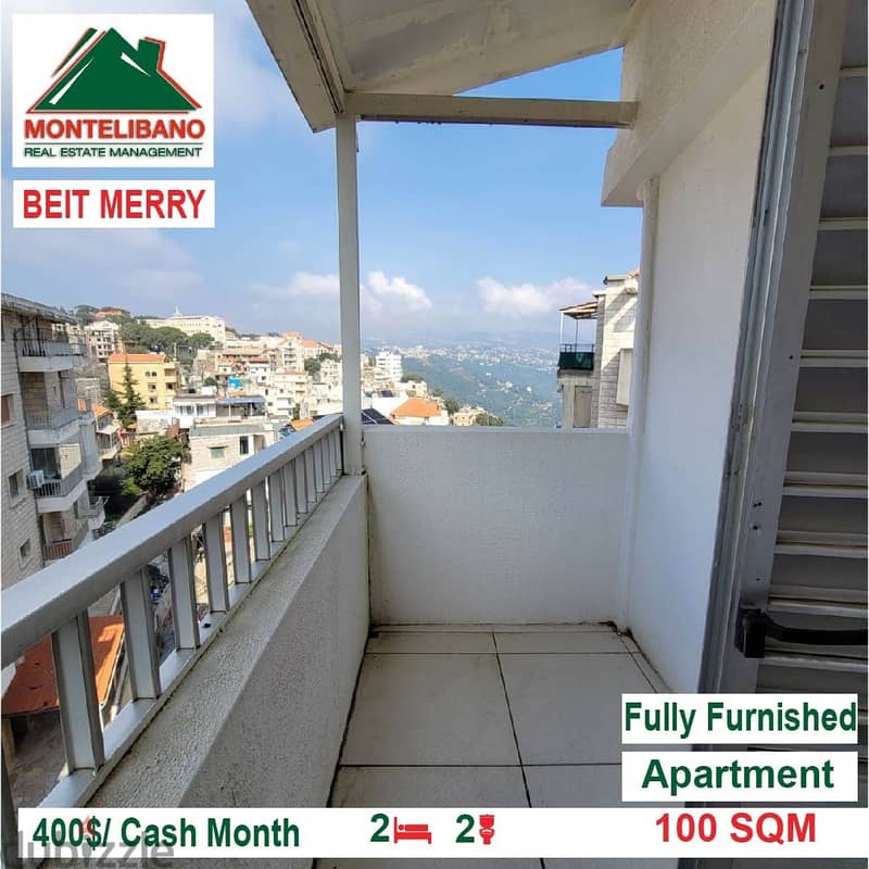 400$!! Fully Furnished Apartment for rent located in Beit Mery 2