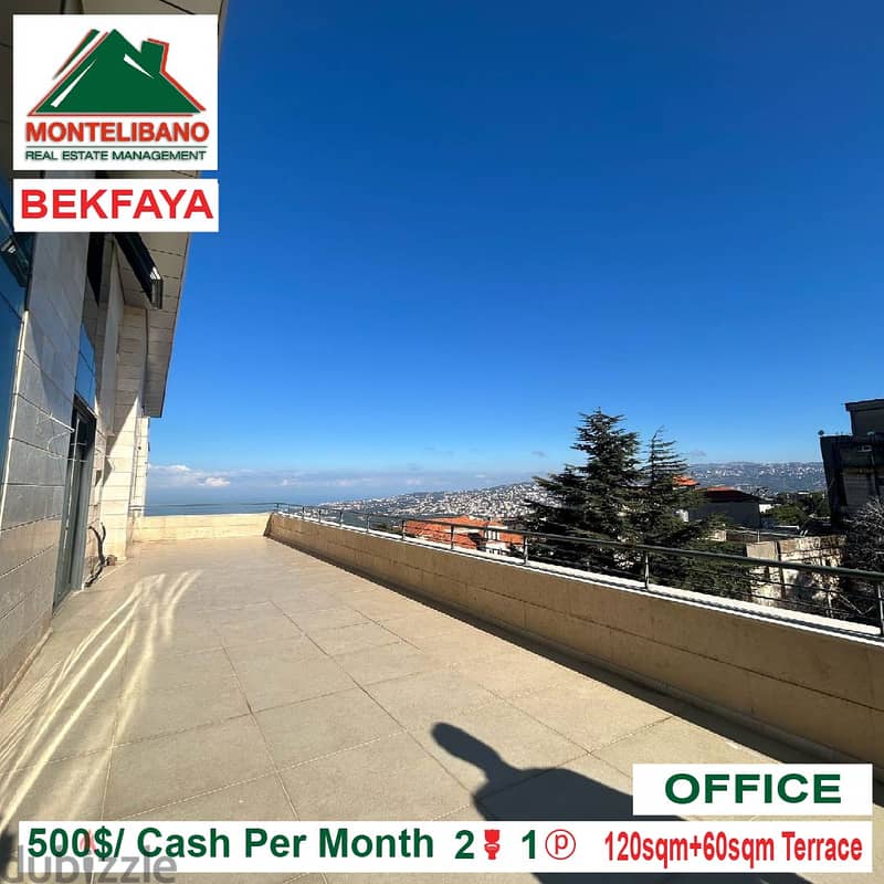 500$ Office for rent located in Bekfaya 0