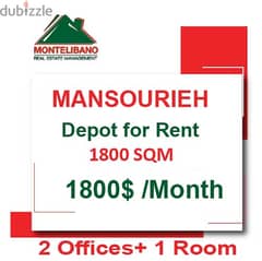 1800$!! Depot for rent located in Mansourieh