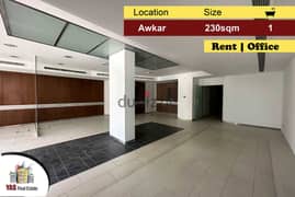 Awkar 230m2 | Office | Rent | Big Spaces | Easy Access | MJ |
