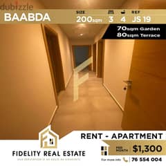 Apartment for rent in Baabda JS19