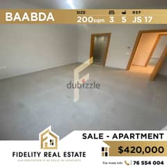 Apartment for sale in Baabda JS17