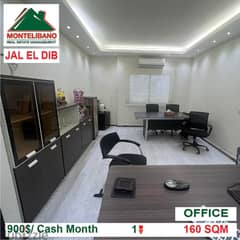 900$/Cash Month!! Office for rent in Jal El Dib!! 0