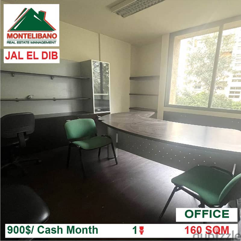 900$/Cash Month!! Office for rent in Jal El Dib!! 1