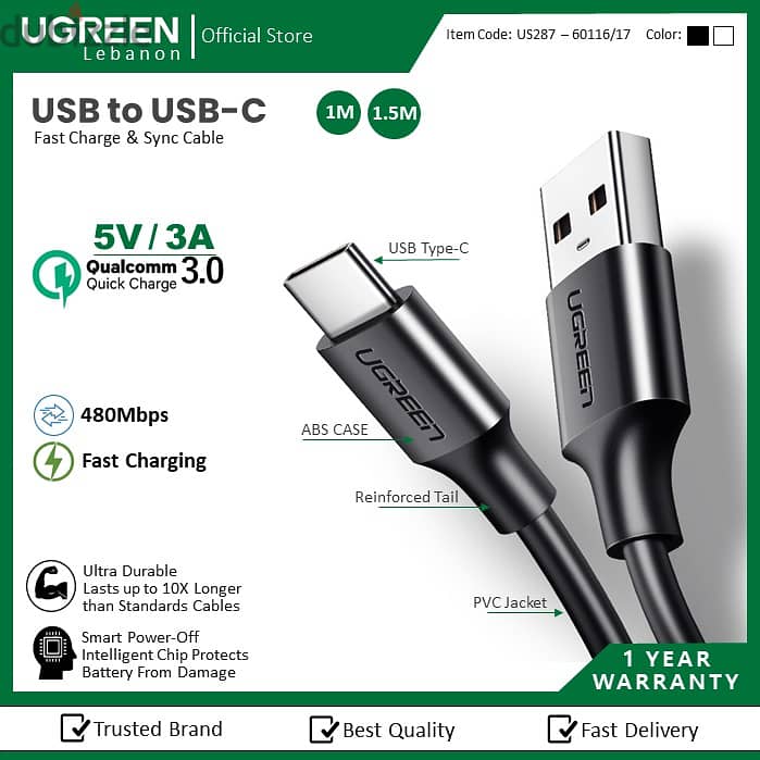 Ugreen Cables Mobile & Covers Micro Usb, Type-c, Iphone 1Year Warranty 1