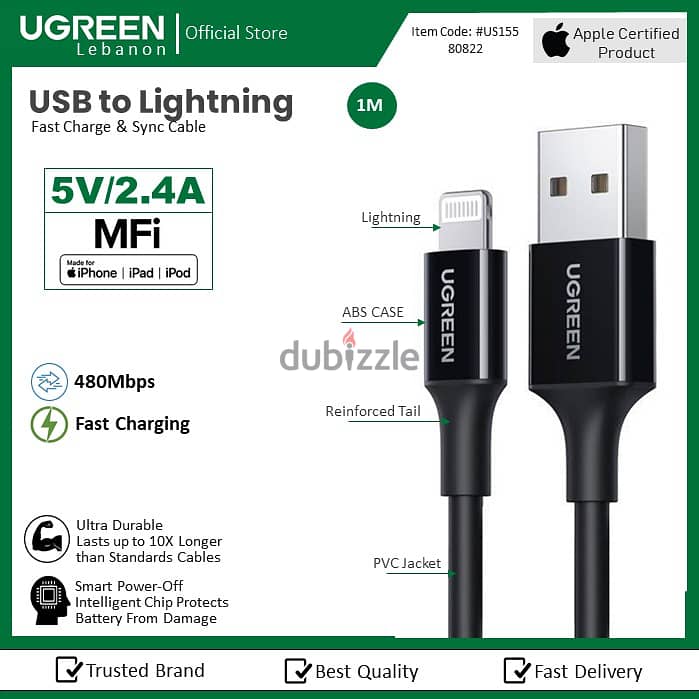 Ugreen Cables Mobile & Covers Micro Usb, Type-c, Iphone 1Year Warranty 3