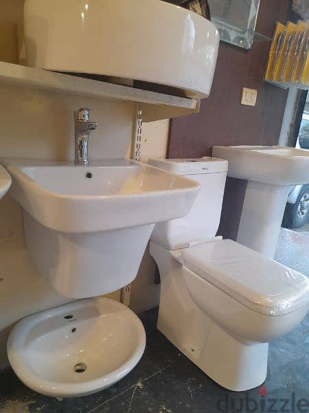 طقم حمام TOYO(كرسي + مغسلة) bathroom toilet seat and sink 5