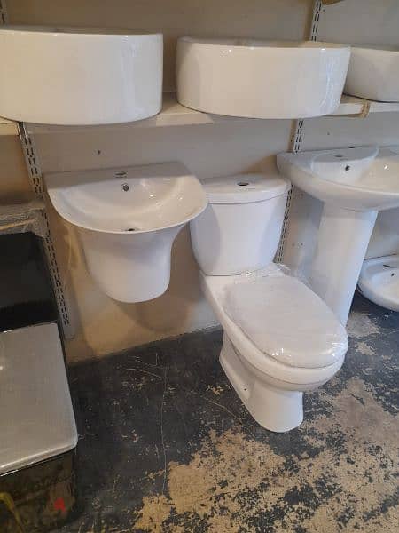 طقم حمام TOYO(كرسي + مغسلة) bathroom toilet seat and sink 3