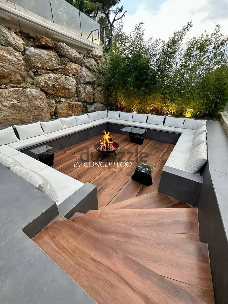 Baabdat Luxe: Garden & Pool Apartment 1