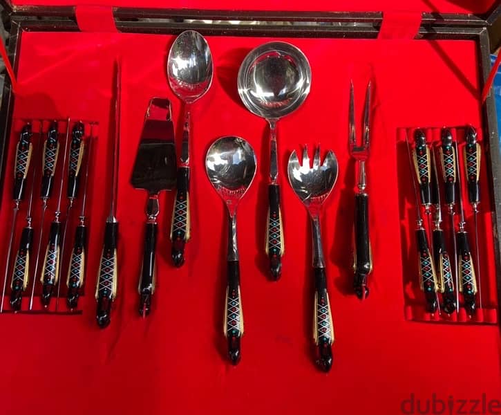 Vintage JEZZINE CUTLERY 77 PIECES SET With Box  New Not Used 3