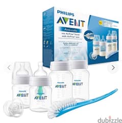 FULL avent bottles SET WITH PACIFIER 38$