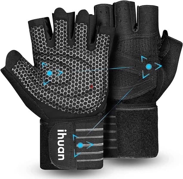 gym gloves with wrist wrap support 0