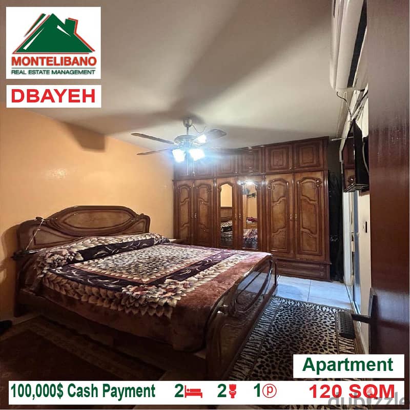 100,000$ Cash Payment!! Apartment for sale in Dbayeh!! 3