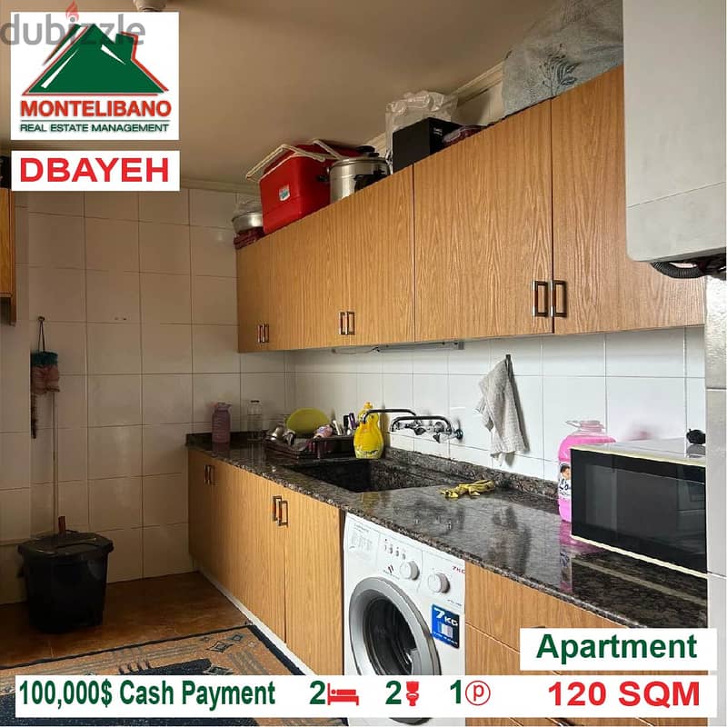 100,000$ Cash Payment!! Apartment for sale in Dbayeh!! 4