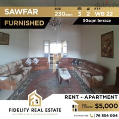 Furnished apartment for Rent in Sawfar WB22 0