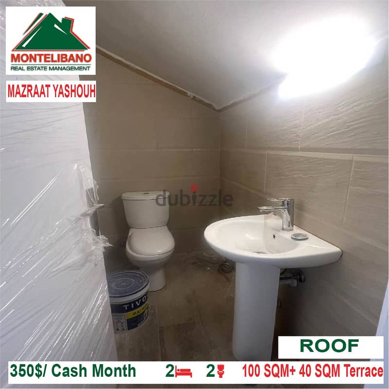 350$/Cash Month!! Roof for rent in Mazraat Yashouh!! 2