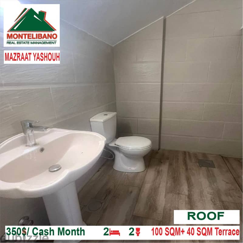 350$/Cash Month!! Roof for rent in Mazraat Yashouh!! 3