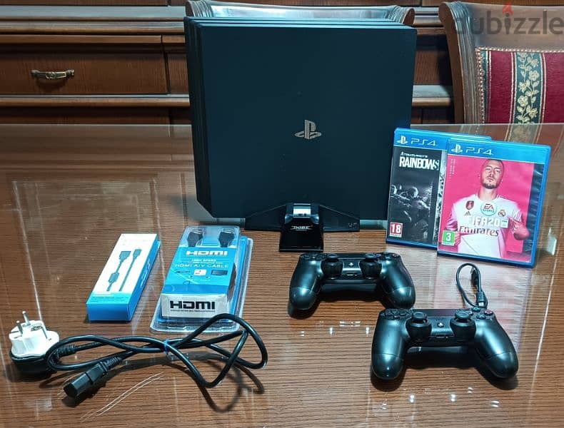 جميع الوصلات PLAYSTATION 4 PRO EUROPEAN+2 CONTROLLER+ GTA V 2