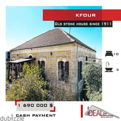 EXCLUSIVE !! Old stone house with Land for sale in Kfour ref#wt18111
