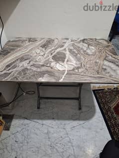 FOLDABLE TABLE MARBLE LIKE NEW BARELY USED FOR SALE 0