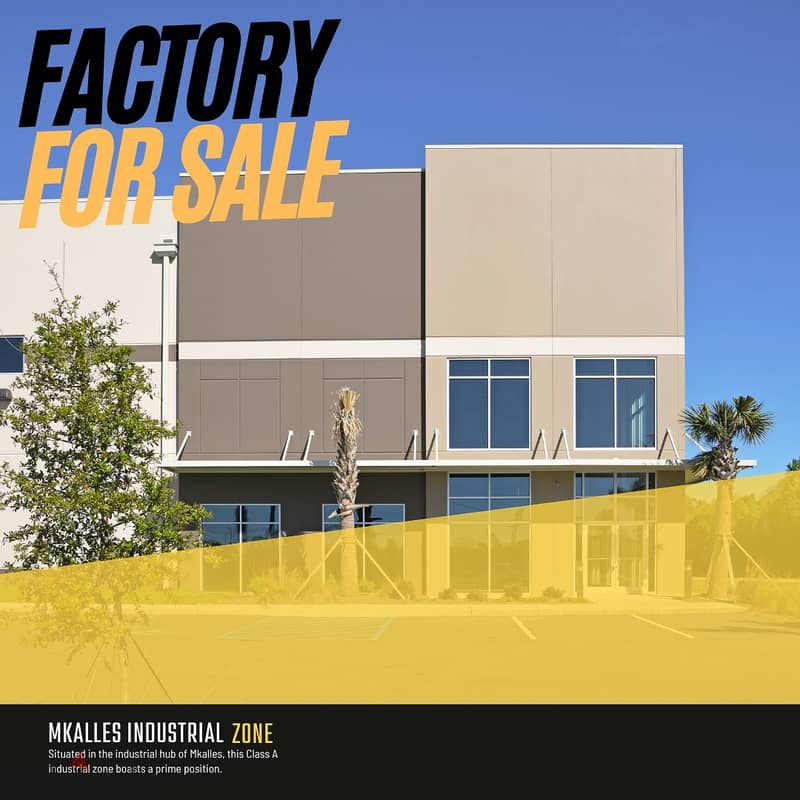 JH24-3289 Factory 3,200 m for sale in Mkalles, $3,000,000 cash 0