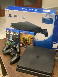 PS4 used 4 months only with joysticks and fifa 24- 300$