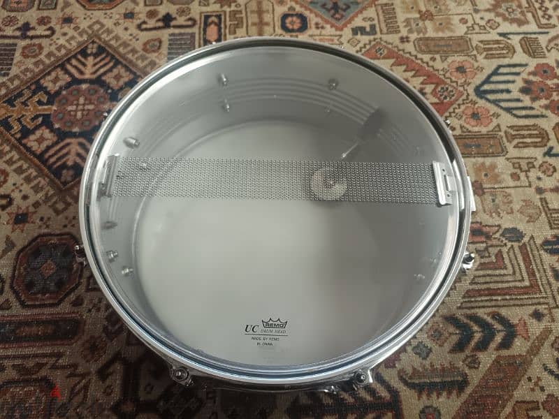 Professional stanless steel 14" snare drum  Remo heads 9