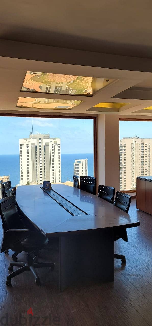 Luxurious Office in Hamra Semi furnished | Sea and city view 1