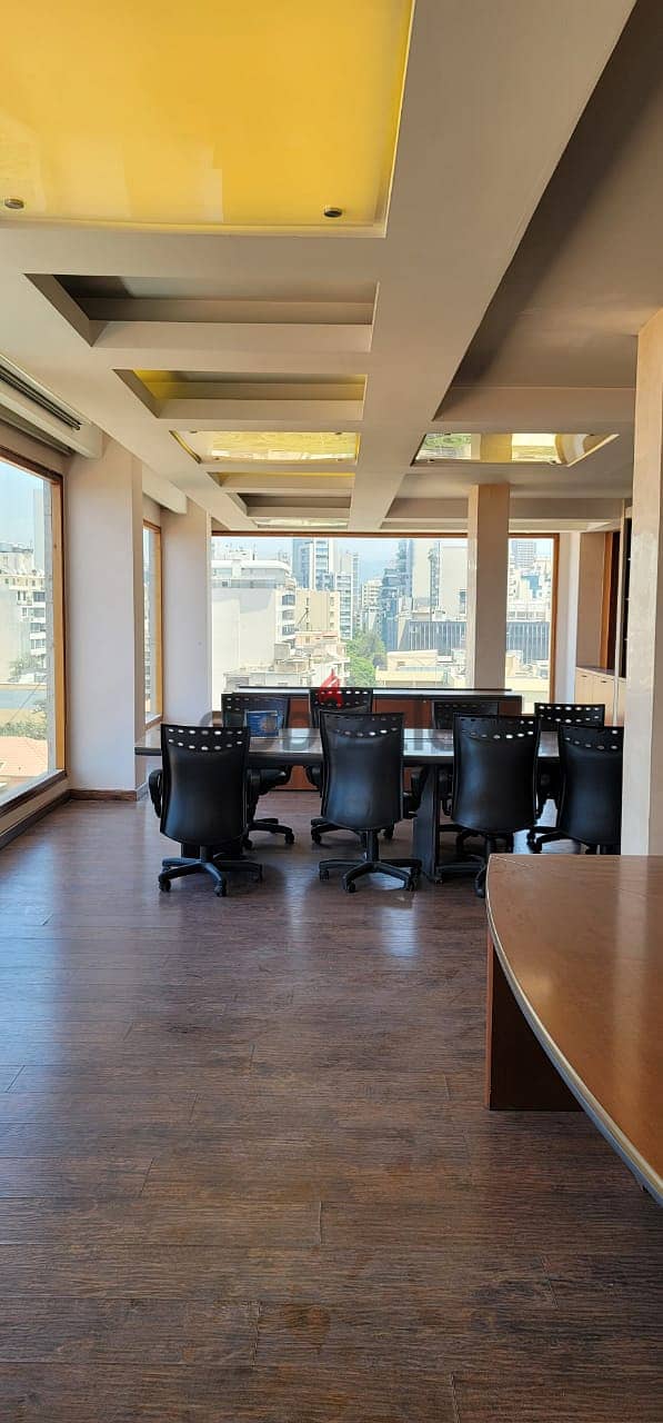 Luxurious Office in Hamra Semi furnished | Sea and city view 2