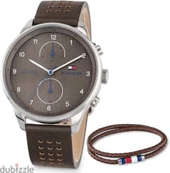 Tommy Hilfiger Men's Chase Quartz Watch With Analog Display And Leathe 0