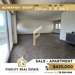 Apartment for sale in Achrafieh sioufi AA7 0